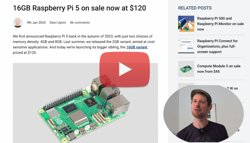 Raspberry Pi 5 16GB: A High-Performance Upgrade for AI and